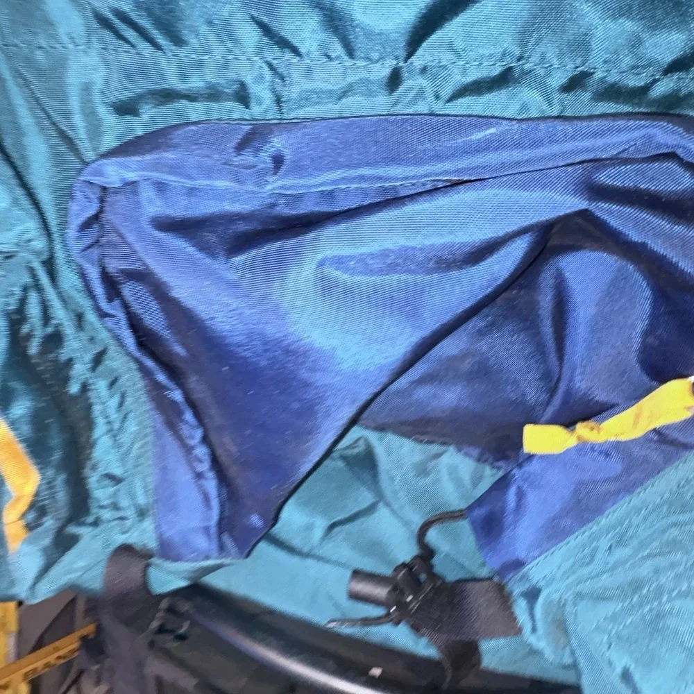 VTG Kelty Yukon External Aluminum Frame Hiking Backpack  Green/Blue Sz L/XL